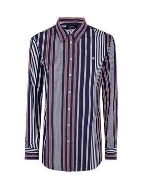 Ralph Lauren Navy & White Striped Long-Sleeve Shirt